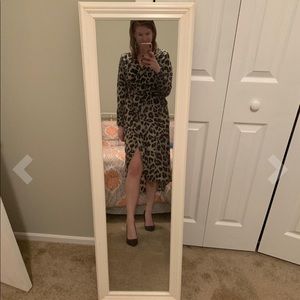 Grey & Black Cheetah Print Dress Size L